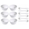 Excellent Súprava porcelánových misiek s lyžičkou 12 ks vlnovka úzka KO-798000050vluz