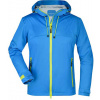 James&Nicholson Dámska softshellová bunda JN1097 Aqua L