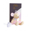 Doudou Dárková sada - Plyšová myš Suzy v tutu sukýnce 19 cm