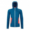 Ortovox FLEECE LIGHT HOODY W heritage blue blend L; Modrá bunda