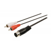 Kábel audio DIN - 2x CINCH 1 m KÖNIG VLAP20200B10