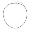 Náhrdelník s pravými grey spinel kamene 42012.3 oceľ