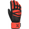 Detské lyžiarske rukavice Reusch Worldcup Warrior Prime R-TEX XT Junior - black / fluo red 6,5
