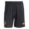 adidas Manchester United Third Shorts 2025 2026 Adults Black M