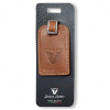 Kožená menovka na batožinu Roncato - E-Lite Leather Nametag /Hnedá