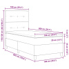 vidaXL Posteľ s pružinovým rámom a matracom krémová 100x200 cm textília - Krémová - 263274-279913