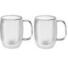 ZWILLING Sorrento Rukoväť 134 ml 2 ks - termické sklenené šálky na espresso s dvojitými stenami