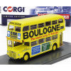 Corgi AEC Type Rm Autobus London Transport Boulogne Route 88 Mitcham Cricketers 1949 1:76 Žltý