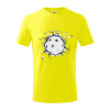 Florbal lopta v triku - Tričko detské bavlnené - 158 cm/12 rokov ( Citrónová )