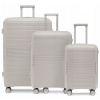 PUCCINI Súprava 3 CESTOVNÝCH KUFRÍKOV PP 4 Kolieska Tvrdé 3v1 PP029-6B