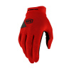 100 percent 100% Ridecamp Gel Gloves Red Veľkosť: M