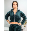 Trendy dámska mikina na zips VSB NORA smaragd, ZVOĽTE VEĽKOSŤ OBLEČENIA L/XL