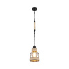 Luster Globo 15674H Halia E27 60 W čierno/hnedý