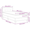 vidaXL Postel s rámom a matracom Taupe 100x200 cm Tkanina - Sivohnedá - 265062-281713