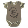 Dojčenské body s krátkym rukávom New Baby Army girl - 56 (0-3m)