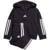 Adidas Essentials Joggers 3 Stripes Fleece Hoodie Black JD6484 74