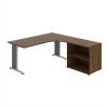 OFFICE PRO s.r.o. HOBIS kancelársky stôl pracovný tvarový, ergo ľavý - FE 1800 60 H L, orech