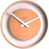 Designové nástěnné hodiny 3046 Nextime Wood Loop 30cm