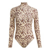 adidas Long Sleeved Animal Print Swimsuit Brown/White 26