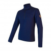 SENSOR MERINO UPPER pánská mikina krátký zip deep blue 21200032-04