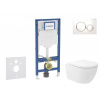 GEBERIT - Duofix Set předstěnové instalace, klozetu Oudee Vortex a sedátka softclose, tlačítko Sigma20, bílá/pozlacená SANI11CA3176B