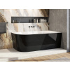 AQUATEK INDIANAPOLIS BLACK P 170 x 80cm pravá vaňa voľne stojaca do rohu, akrylátová, celopanel, čiernobiela, VANAINDIANAPOLISBP