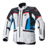 Bunda na motorku Alpinestars Bogota PRO Drystar Honda kolekcia 2024 svetlo šedo-fluo červeno-modro-čierna Veľkosť: 4XL