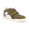 Barefoot detské členkové topánky Develab - Low Cut Sneaker Kaki suede zelená