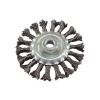 Kartáč okružný vrkočový, oceľový drôt 0,5mm, 125mm, otvor 22,2mm