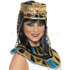 Čelenka - EGYPT- so závojom, zlato - čierna, dámska