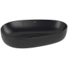 VILLEROY & BOCH Antao asymetrické umývadlo na dosku bez otvoru, bez prepadu, 650 x 400 mm, Pure Black, s povrchom CeramicPlus, 4A7465R7