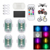 4x VÝSTRAŽNÁ LAMPA FLARA MAJÁK STROBOSKOP 8 Farba LED NA BATÉRIE