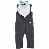 CARTERS CARTER'S Set 2dielny overal bez rukávov, podbradník Charcoal chlapec LBB NB/ veľ. 56