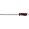 VICTORINOX Dual Grip, honing steel, 30cm, micro-fine cut, oval, black/red