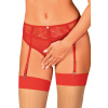 Nohavičky s pásom OBSESSIVE Dagmarie Garter Panties červená XS/S