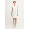 Bavlnené šaty Pangaia Midweight Short Dress biela farba, mini, rovný strih, 10002555