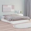 zahrada-XL Posteľný rám biely 200x200 cm masívne drevo 820657