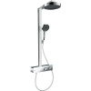 HANSGROHE Rainfinity Showerpipe EcoSmart nástenný sprchový systém s termostatom ShowerTablet 350, horná sprcha 1jet priemer 250 mm, ručná sprcha 3jet, chróm, 28742000