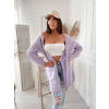 Fashionweek Pletený oversized kardigán ako sako NB42218 Farba: LILAC