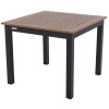 DOPPLER Stôl záhradný, hliníkový EXPERT WOOD Plus 90 × 90 cm