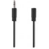 NEDIS predlžovací stereo audio kábel s jackom / zástrčka 3,5 mm - zásuvka 3,5 mm / čierny / bulk / 10m