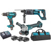 Aku súprava DGA504+DHR241+DDF482 Li-ion LXT 18V/5,0Ah MAKITA DLX3078TX1