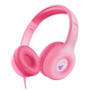 TRUST sluchátka Nouna Kids Headphones, Růžová (25277)