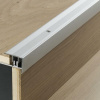 Schodový hliníkový profil pre drevené podlahy hr. 8-18 mm, elox - Striebro, 2600 mm