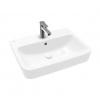 Villeroy & Boch O.novo - Umývadlo, 60x46 cm, s prepadom, otvor na batériu, AntiBac, CeramicPlus, alpská biela 4A4160T2