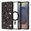 Techsuit Luxury Glitter MagSafe puzdro pre Samsung Galaxy S25 Ultra – čierne (Black) KF2341542