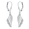 Stříbrné visací náušnice ZEPHYRA ve tvaru vlnek