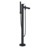 Duravit Wave - Vaňová batéria do podlahy, matná čierna WA5250000046