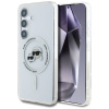 Karl Lagerfeld IML MagSafe (KLHMS25SHLSKCH) kryt pre Samsung Galaxy S25 – Metal Karl&Choupette Head KF2345929