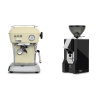 Ascaso Dream ONE, Sweet Cream + Eureka Mignon Classico, CR black